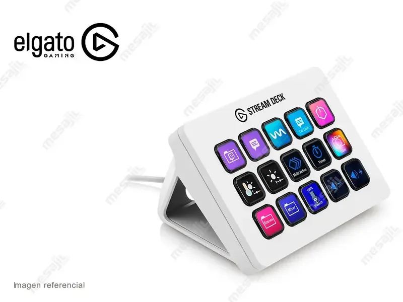 Teclado STREAM DECK Elgato 15 Teclas LCD Personalizable USB Blanco