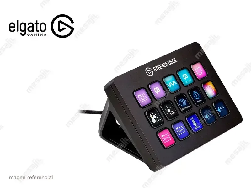 Teclado STREAM DECK Elgato 15 Teclas LCD Personalizable USB Negro