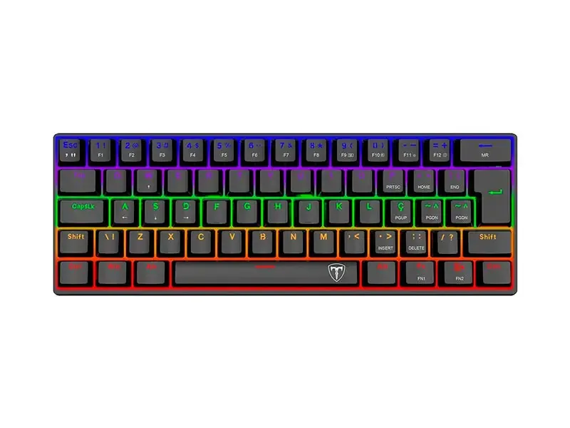 Teclado T-Dagger ARENA Rainbow. Spanish T-TGK321-BR BLACK BROWN SWITCH