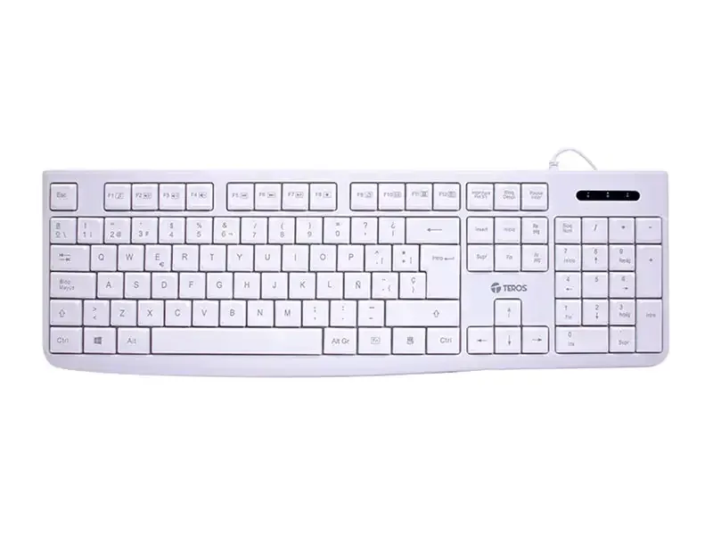 Teclado Teros TE-4069S multimedia USB 2.0 White