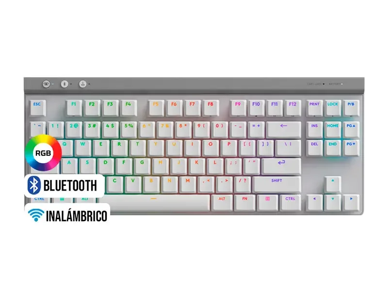 Teclados Gaming Logitech G G515 TKL LightSpeed BT RGB White