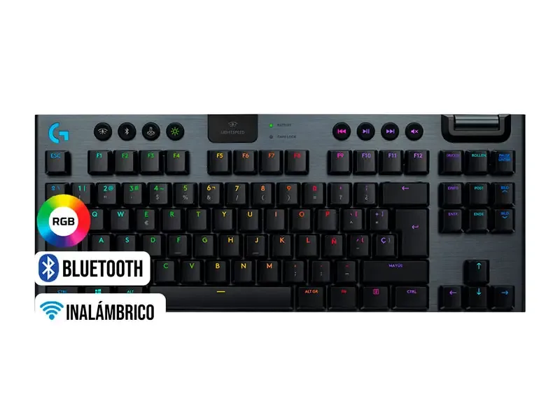 Teclados Gaming Logitech G G915 TKL Lightspeed Wireless RGB Carbon