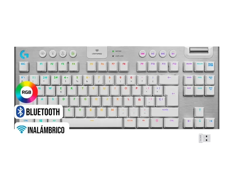 Teclados Gaming Logitech G G915 TKL Lightspeed Wireless RGB White