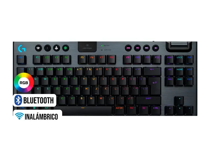 Teclados Gaming Logitech G G915 X TKL Lightspeed BT/RGB Mechanical Black