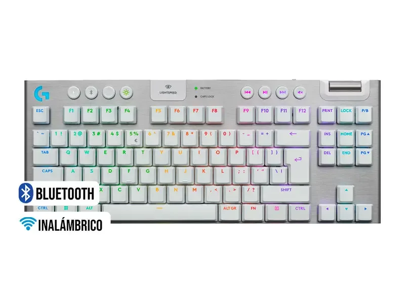 Teclados Gaming Logitech G G915 X TKL Lightspeed BT/RGB Mechanical White