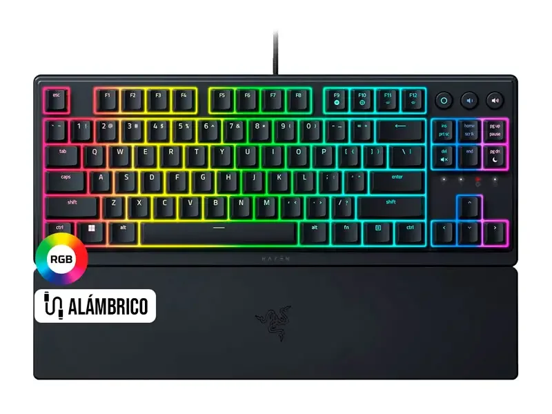 Teclados Gaming Razer Ornata V3 TKL Mecha-Membrane US Low Profile Black