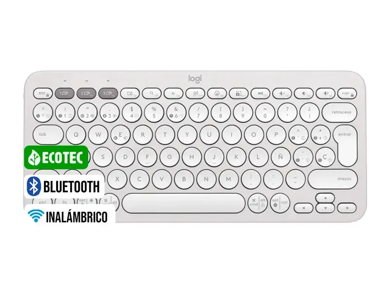 Teclados Logitech Pebble 2 K380S  Bluetooth/wireless SP White