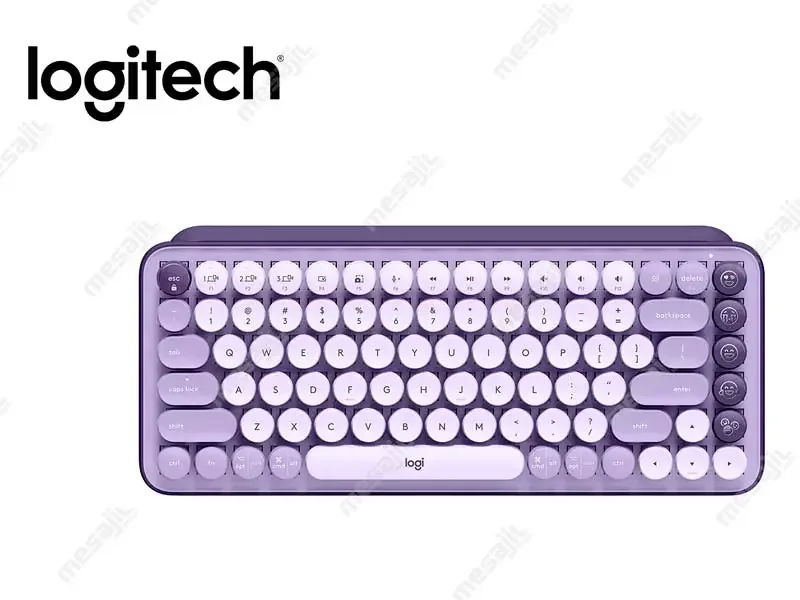Teclados Logitech POP Keys Wireless Bluetooth Cosmos Lavander Lilac
