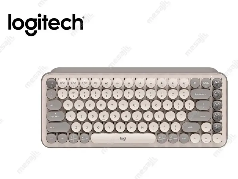 Teclados Logitech POP Keys Wireless Bluetooth Mist Sand Gray