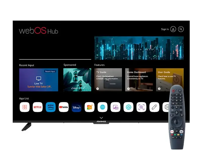 Televisor Smart Advance WADV32FHPE 32" 1920x1080 FHD/LAN/Bluetooth