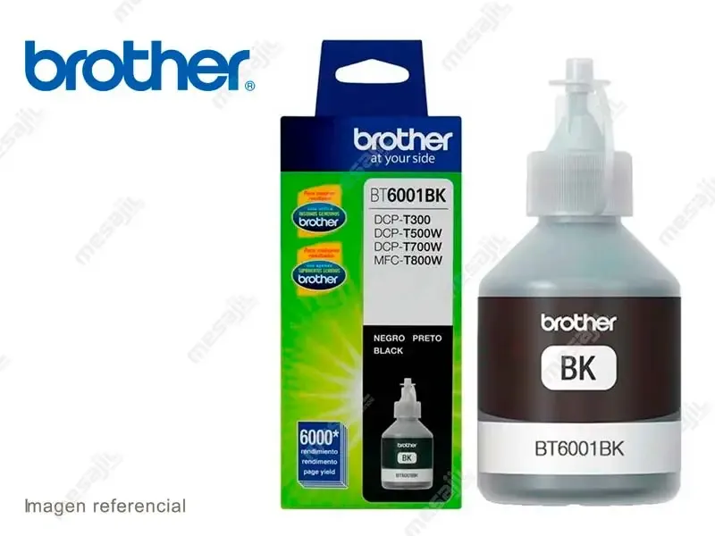 Tinta BROTHER BT6001BK Negro T500W T700W T710W MFC-T800W