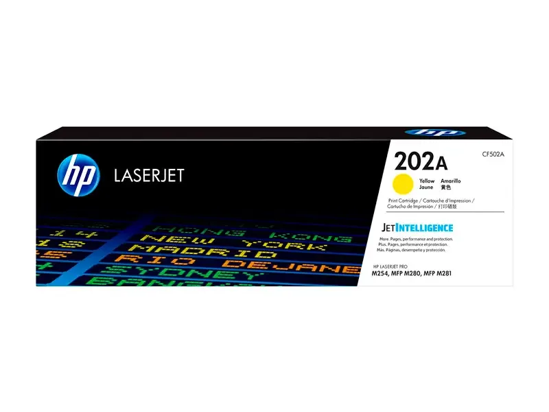 Toner HP 202A CF502A Amarillo M254dw M281fdw 1300 pag