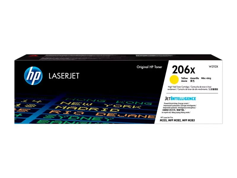 Toner HP 206X W2112X Amarillo M255 M283fdw 2450 pag