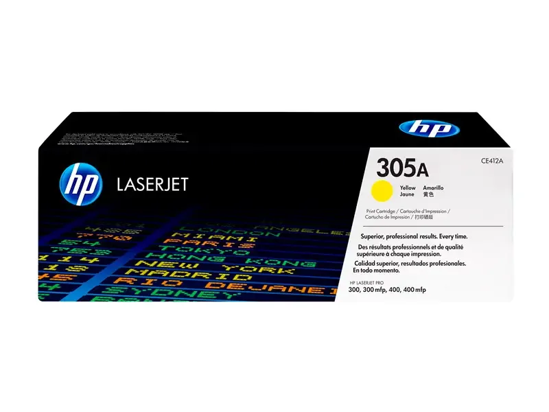 Toner HP 305A CE412A Amarillo M451dw M475dw 300mfp 400mfp 2600 pag