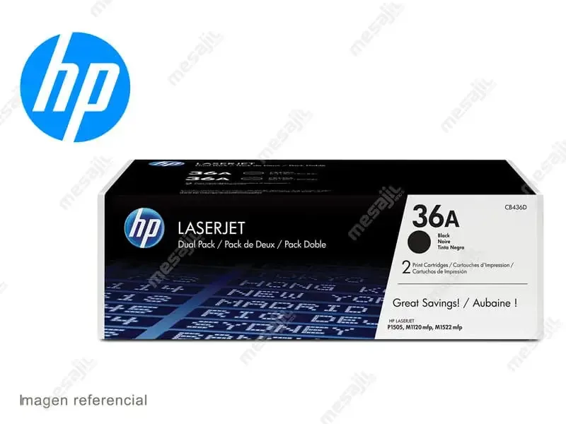 Toner HP 36A CB436AD P1505 (Pack x 2)