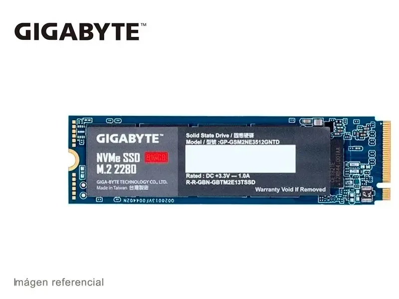 Unidad de Estado Solido Interno M.2 2280 512GB Gigabyte NVMe SSD
