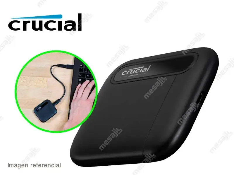 Unidad SSD Externo Crucial 500GB X6 Portable SSD USB-C