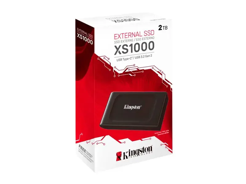 Unidad SSD Externo Kingston 2TB XS1000 SSD USB-C BLACK