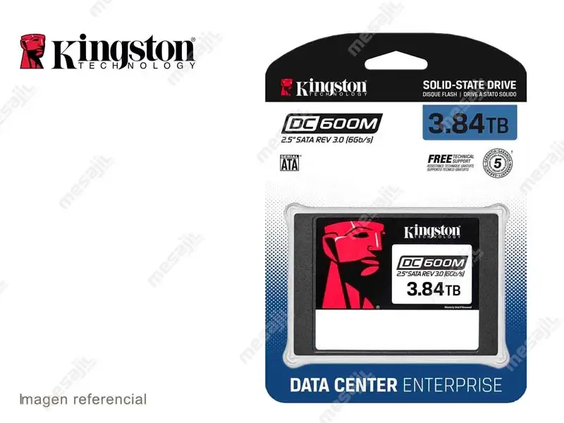 Unidad SSD Interno de 3840GB Kingston DC600M 2.5" 6Gb/s, NAND 3D