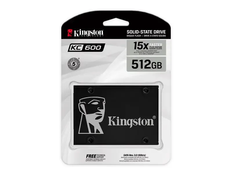 Unidad SSD Interno Kingston KC600 512GB 2.5"