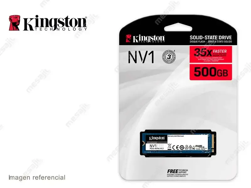 Unidad SSD Interno M.2 2280 500GB Kingston NV1 NVMe Gen 3.0
