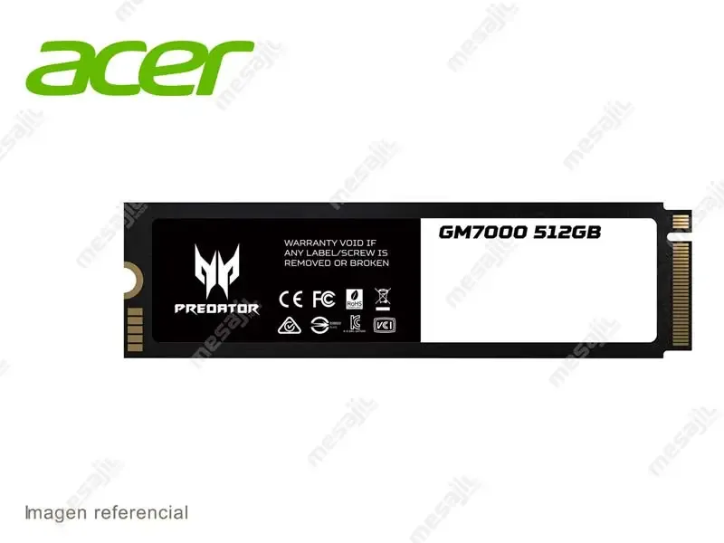 Unidad SSD Interno M.2 Acer 512GB GM-7000 PCIe Gen4 NVMe