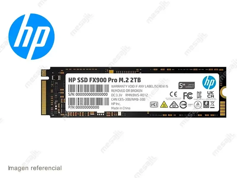 Unidad SSD Interno M.2 HP FX900 2TB PRO PCI Express NVM