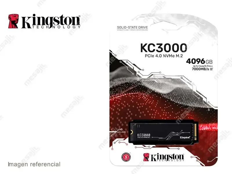 Unidad SSD Interno M.2 Kingston KC3000 4.96TB PCIe Gen 4.0 NVMe
