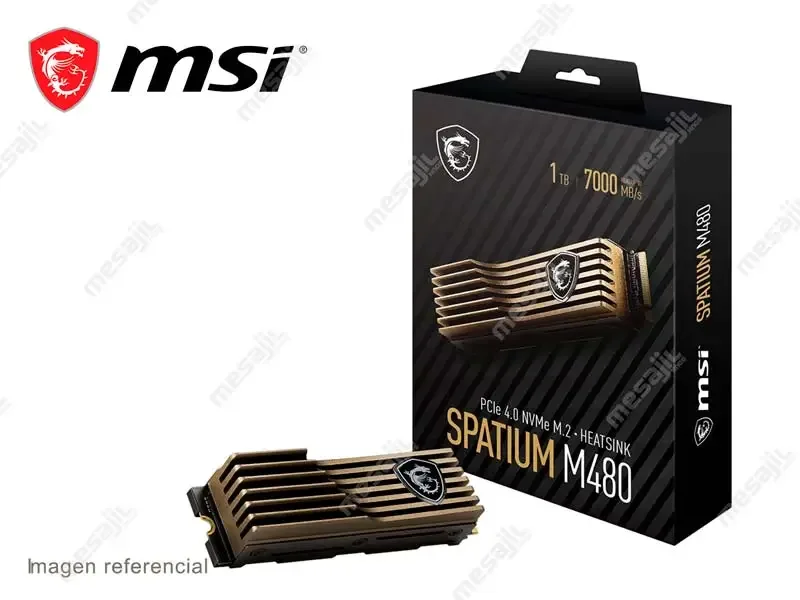 Unidad SSD Interno MSI SPATIUM M480 M.2 1TB NVMe PCle 4.0 Heatsink