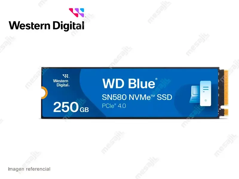 Unidad SSD Interno M.2 Western Digital Blue 250GB SN580 PCI Express NVME G4