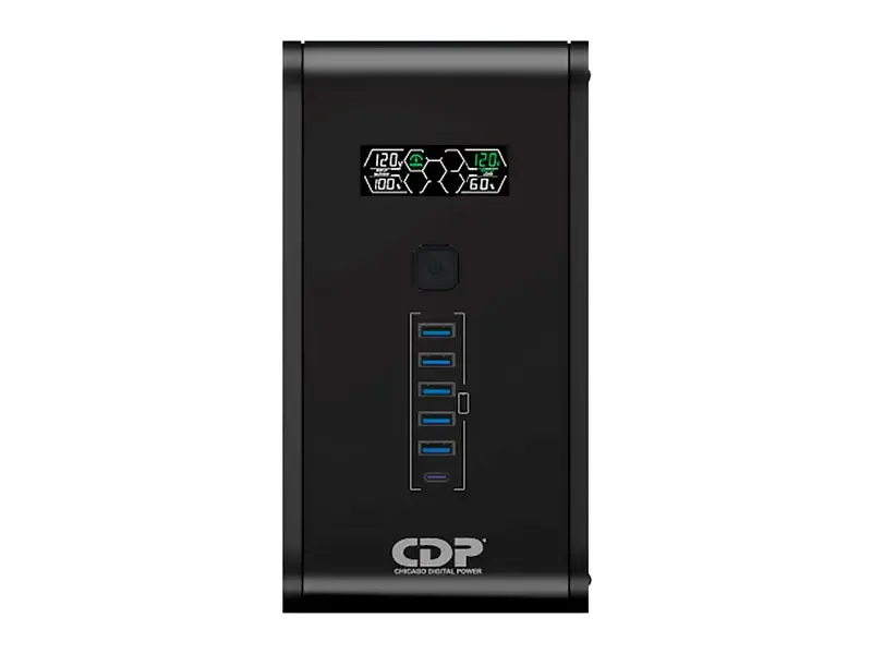 UPS CDP R-Smart 1210i Interactivo 1200VA /720watts / 220V 10 tomas/5 port USB-A Black