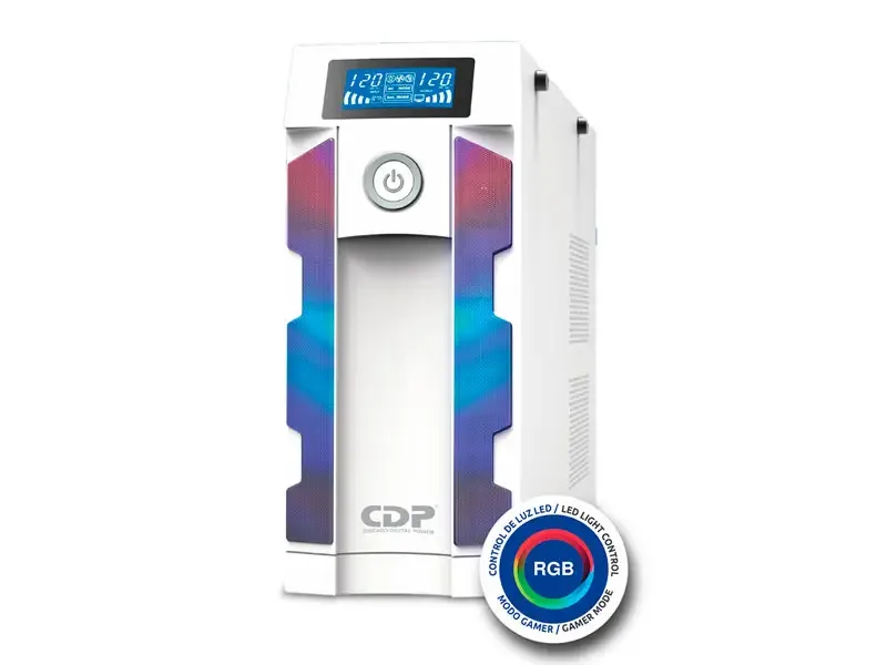 UPS LED Gamer CDP 1500VA (900W) G-SMART 1516i 220Vca RGB White
