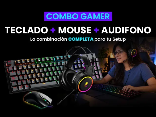 Teclado + Mouse + Audifono Gamer