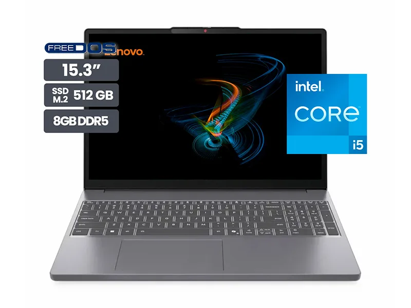 Laptop Lenovo IdeaPad Slim 3 15IRH10 15.3" Intel Core i5-13420H 8GB SSD512GB No incluye sistema operativo Black