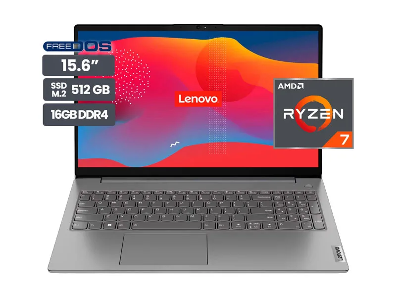 Laptop Lenovo V15 G4 15.6" AMD Ryzen 7 7730U 16GB SSD512GB No incluye Windows
