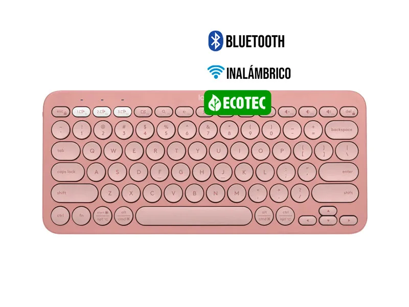 Teclados Logitech Pebble 2 K380S  Bluetooth/wireless SP Rose