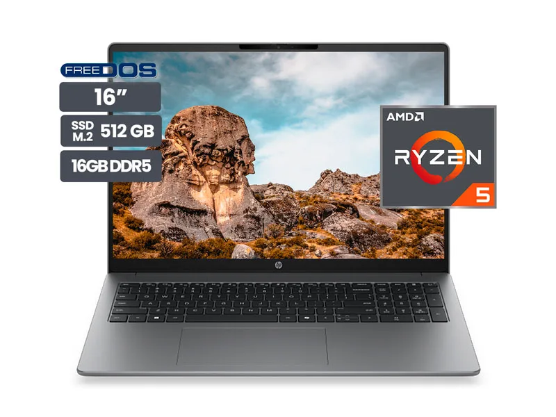 Laptop HP 200 G2a 16" AMD Ryzen 5 220 16GB SSD512GB No Incluye Windows