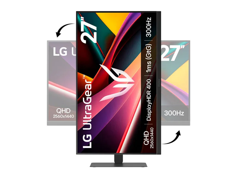 Monitor Gaming LG 27 UltraGear 27G640A-B 27" QHD 300Hz 1ms HDMI DP