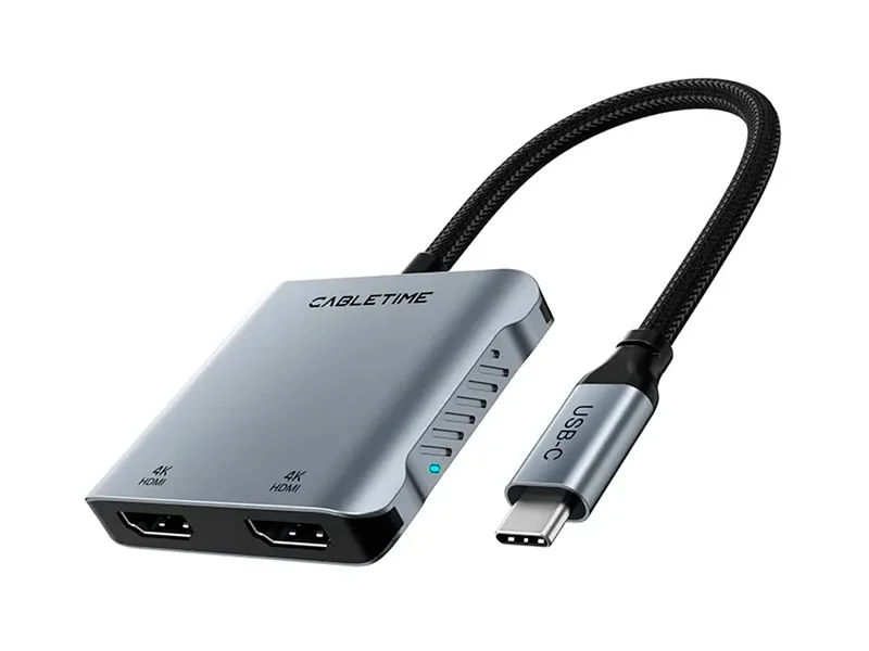 Adaptador USB-C a HDMI USB-C USB CABLETIME CB73G 4K PD100W
