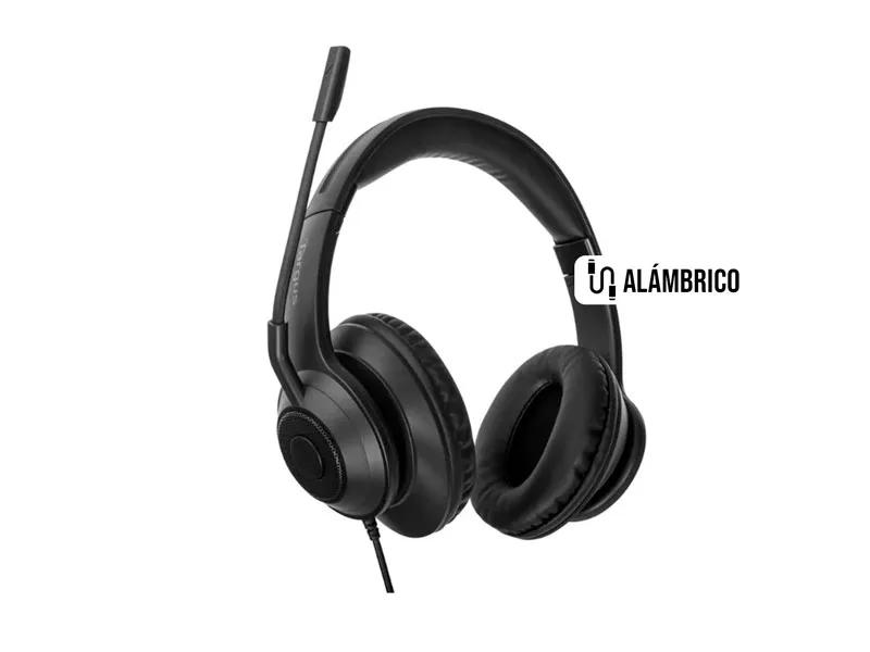 Auricular con Micrófono Targus AEH102TT B2B USB Stereo OVER-EAR Black