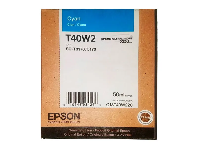 Botella de Tinta Epson T40W220 Cyan 50ml T3170M