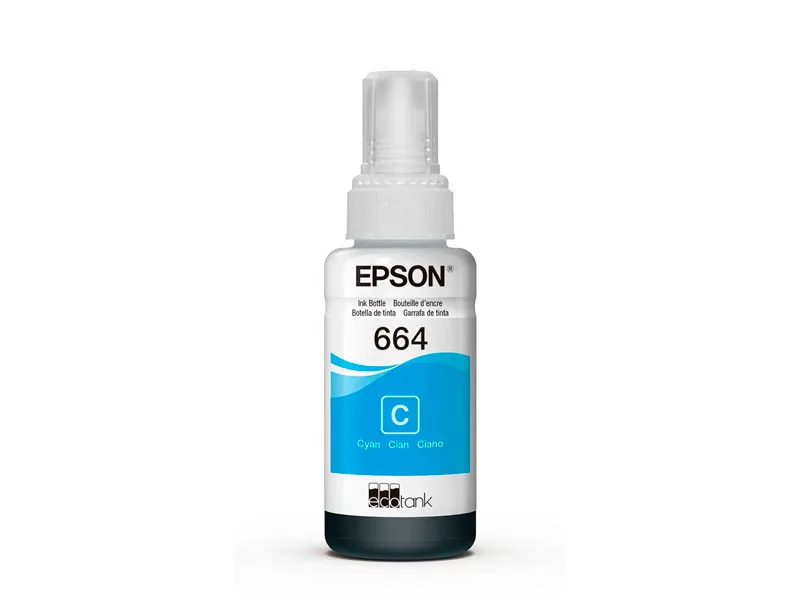 Botella de Tinta Epson T664220 Cian L200/L300/L455/L565