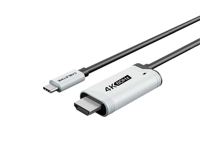 Cable USB-C a HDMI 2mts CABLETIME CC17L PD100W 4K 60Hz P/Nintendo