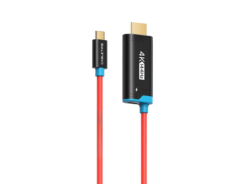 Cable USB-C a HDMI 2mts CABLETIME CC26L PD100W 4K 144Hz
