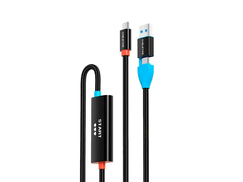 Capturador de Video CABLETIME CC19L USB a USB-C PD 4k 100W