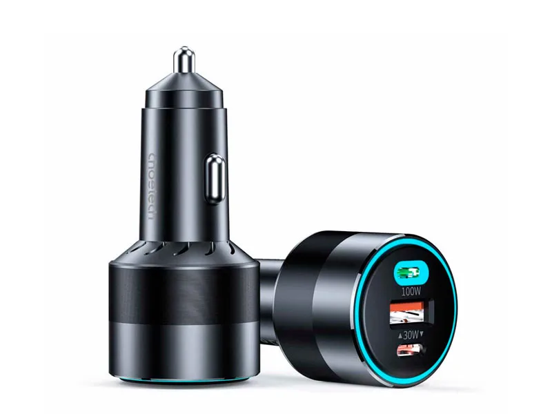 Cargador TC0011 CHOETECH de coche 130W 2 USB-C + USB-A QC3.0