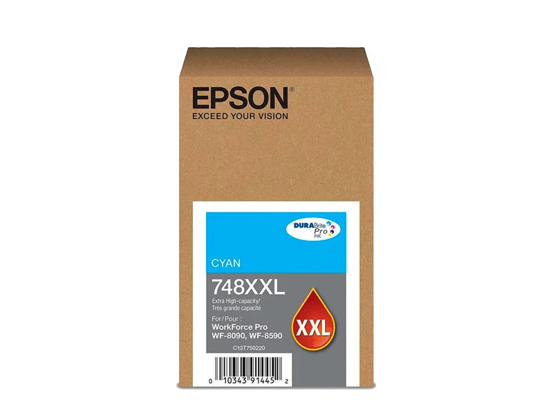 Cartucho de Tinta Epson 748 Cian WorkForce Pro WF-6090/6590 69ml