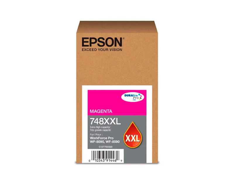 Cartucho de Tinta Epson 748 Magenta WorkForce Pro WF-6090/6590 69ml