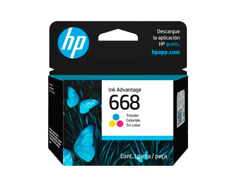 Cartucho de Tinta HP 668 Tricolor Original (7FP36VL) 2975/4375