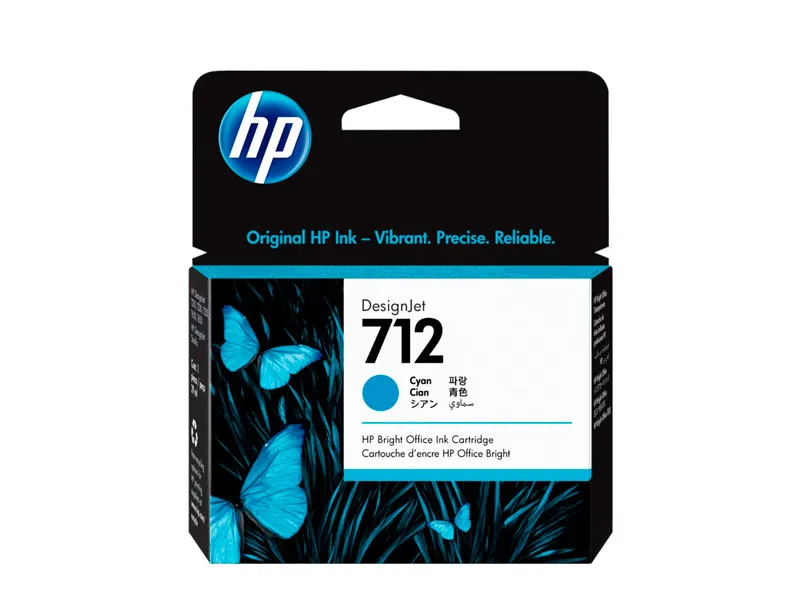 Cartucho de Tinta HP 712A Cian Original 29ml (3ED67A) T250